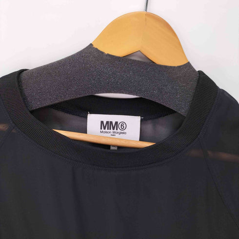 エムエムシックスメゾンマルジェラ MM6 Maison Margiela シアー リボン ギャザー ワンピース レディース EUR:42