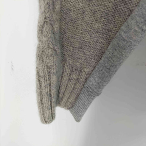 アンドレアポンピリオ ANDREA POMPILIO MADE IN ITALY OONARK スウェット切替 ケーブル編み クルーネックニット メンズ JPN:46