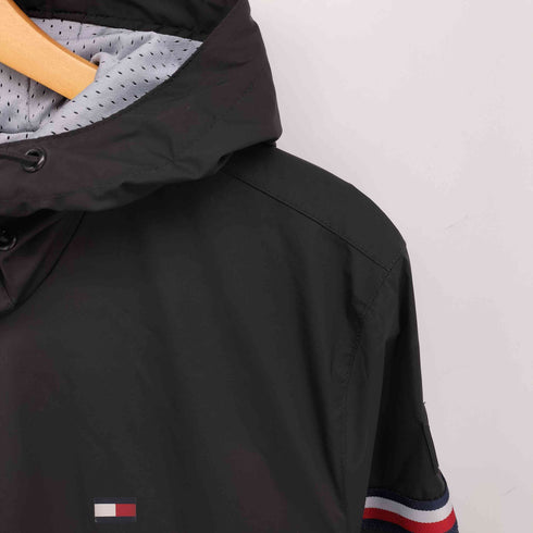 トミーヒルフィガー TOMMY HILFIGER シグネチャーストライプレインジャケット メンズ S
