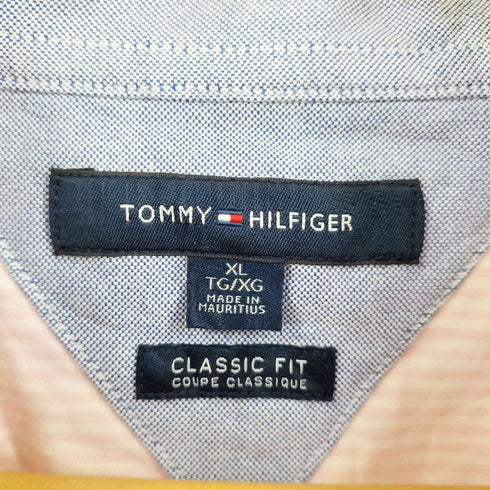 トミーヒルフィガー TOMMY HILFIGER ストライプ BD レギュラーカラー 長袖シャツ メンズ XL