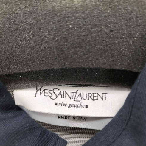 イヴサンローラン Yves Saint Laurent イタリア製 切り替えポロシャツ メンズ import:L