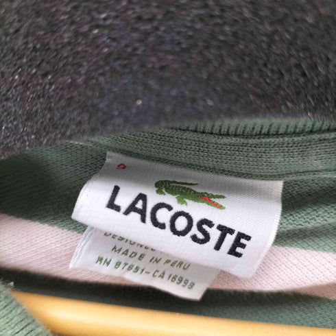 ラコステ LACOSTE フロントロゴ ボーダーS/S ポロシャツ メンズ 9