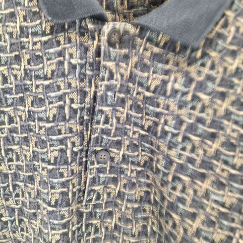 アクシスト AXIST 90S 総柄L/S ポロシャツ メンズ JPN:XL
