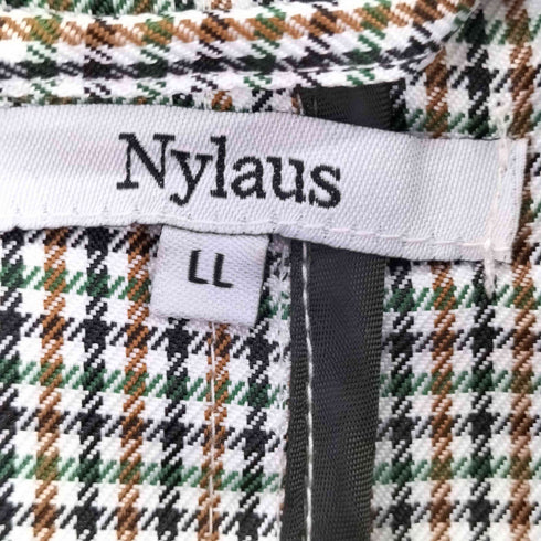 ナイラス NYLAUS チェック柄 ステンカラーコート メンズ LL