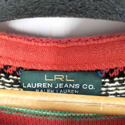 ローレンジーンズカンパニー LAUREN JEANS COMPANY ネイティブ ボーダー ボートネック ニット レディース