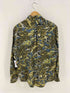 ケンゾーオム KENZO HOMME フランス製 百虎 総柄 モダ-ルコットン ボタンダウンシャツ メンズ JPN:4