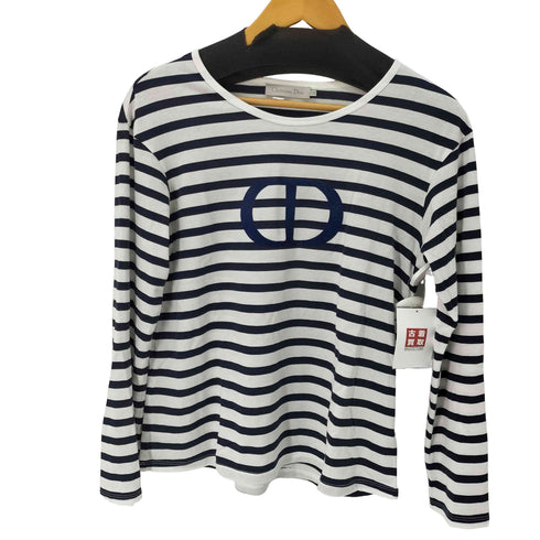 クリスチャンディオール Christian Dior CDロゴ フロッキー ボーダー カットソー レディース 12+