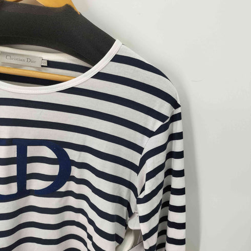 クリスチャンディオール Christian Dior CDロゴ フロッキー ボーダー カットソー レディース 12+