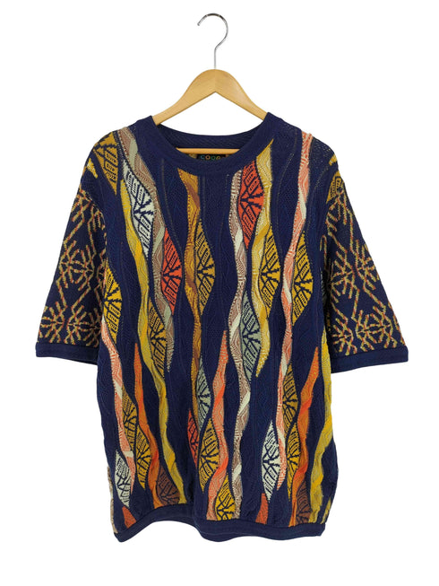クージー COOGI 90s オーストラリア製 総柄 3D ショートスリーブ ニット メンズ import:L