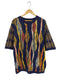 クージー COOGI 90s オーストラリア製 総柄 3D ショートスリーブ ニット メンズ import:L