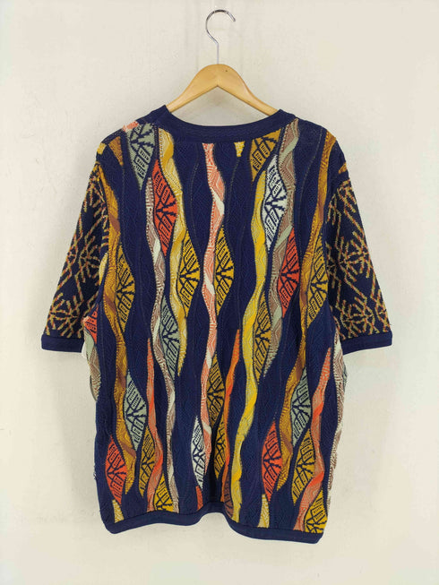 クージー COOGI 90s オーストラリア製 総柄 3D ショートスリーブ ニット メンズ import:L