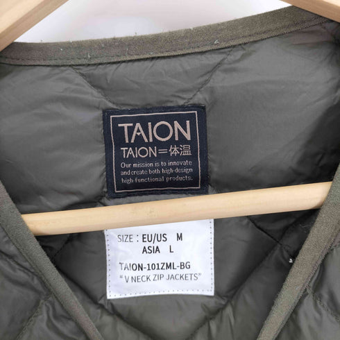 タイオン TAION MILITARY ZIP V NECK DOWN JACKET ミリタリージップ Vネック ダウン ジャケット メンズ import:M