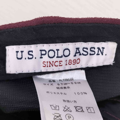 ユーエスポロアッスン U.S.POLO ASSN フェイクスエード 6パネルキャップ レディース 57-59cm
