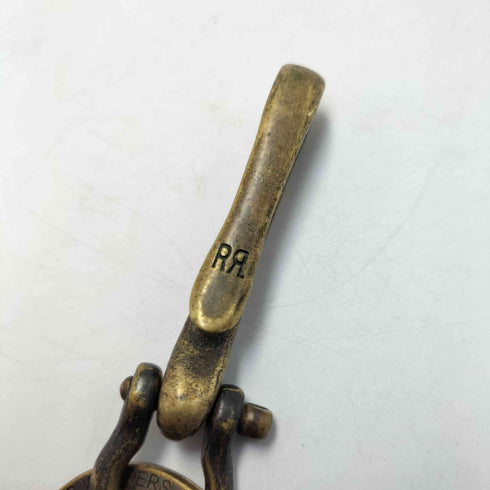 ダブルアールエルラルフローレン RRL RALPH LAUREN 真鍮 ロゴ 刻印 キーリング キーフック ナスカン カラビナ メンズ
