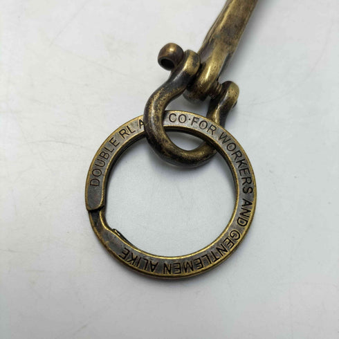ダブルアールエルラルフローレン RRL RALPH LAUREN 真鍮 ロゴ 刻印 キーリング キーフック ナスカン カラビナ メンズ