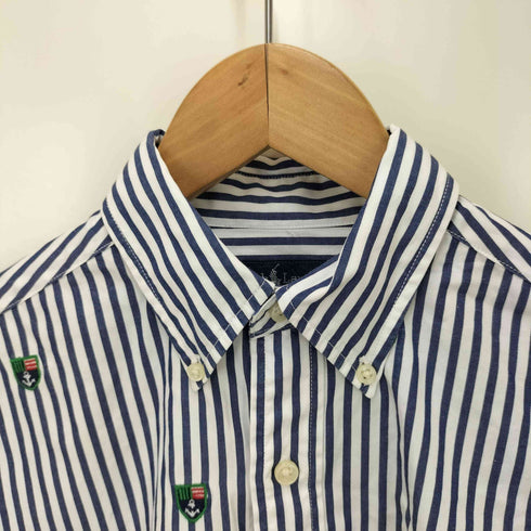 ラルフローレン RALPH LAUREN ストライプ アンカー 刺繍 シャツ レディース 150