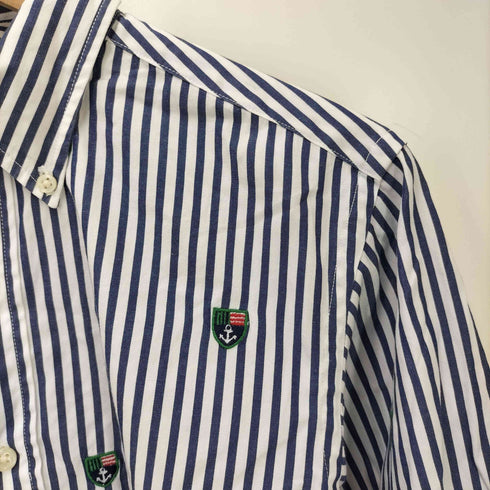 ラルフローレン RALPH LAUREN ストライプ アンカー 刺繍 シャツ レディース 150