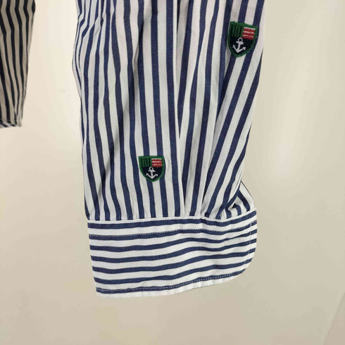 ラルフローレン RALPH LAUREN ストライプ アンカー 刺繍 シャツ レディース 150