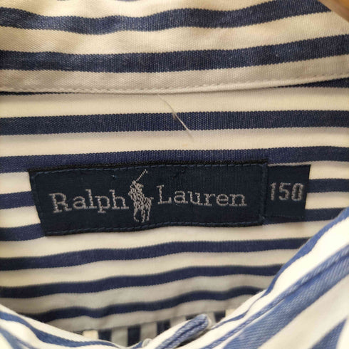ラルフローレン RALPH LAUREN ストライプ アンカー 刺繍 シャツ レディース 150
