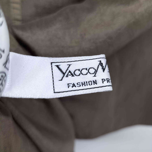 ヤッコマリカルド YACCO MARICARD ヘンリーネック半袖シルクシャツワンピース レディース バスト86~94 身長154~162