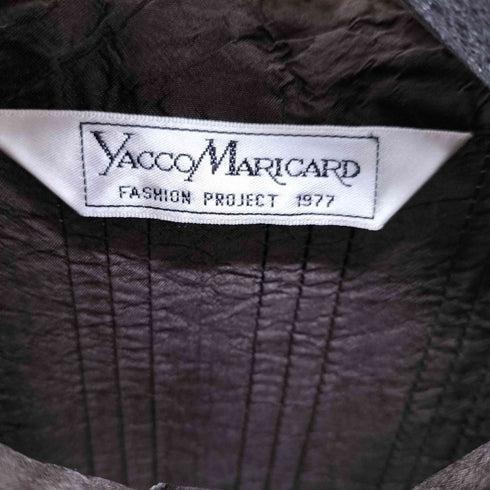ヤッコマリカルド YACCO MARICARD ピンタックシルクシャツワンピース レディース バスト86~94 身長154~162