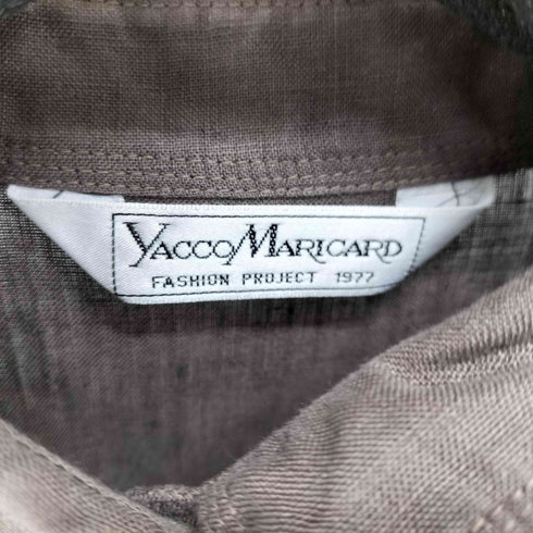 ヤッコマリカルド YACCO MARICARD バックギャザーリネンシャツワンピース レディース バスト86~94 身長154~162