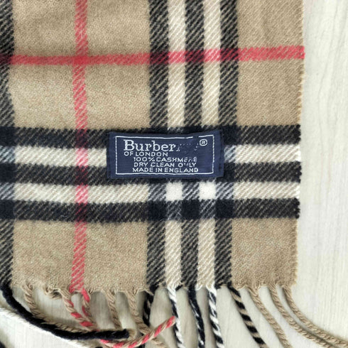 バーバリーズ BURBERRYS CASHMERE100% ノヴァチェック カシミヤマフラー メンズ