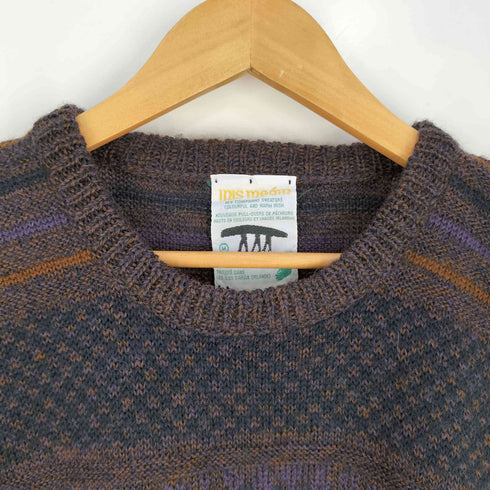 INIS MEAIN アイルランド製 マルチパターン クルーネックニット メンズ import:M