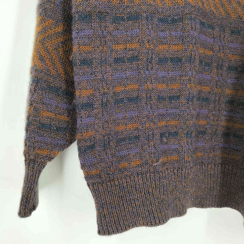 INIS MEAIN アイルランド製 マルチパターン クルーネックニット メンズ import:M