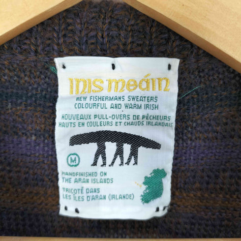 INIS MEAIN アイルランド製 マルチパターン クルーネックニット メンズ import:M