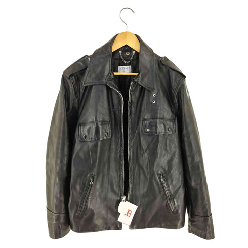 This genuine 80S タロン 本革シングルレザージャケット メンズ