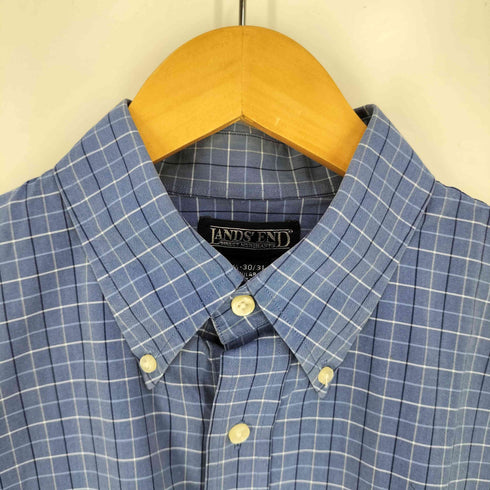 ランズエンド LANDS END 90-2000s 香港製 チェック ボタンダウンシャツ メンズ 15 1/2