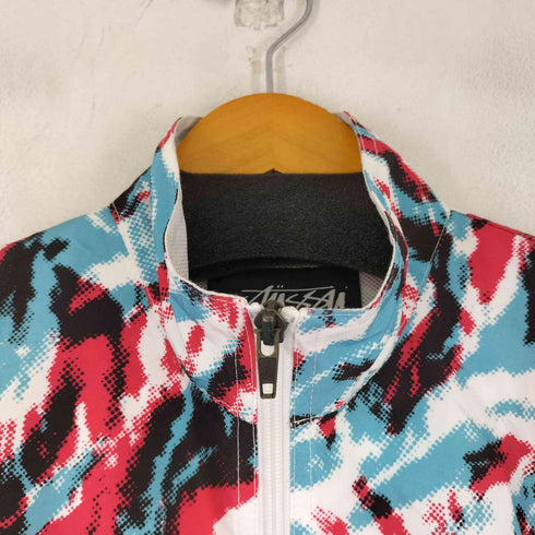 ステューシー Stussy 00S 総柄 マルチカラー ナイロンジャケット メンズ L