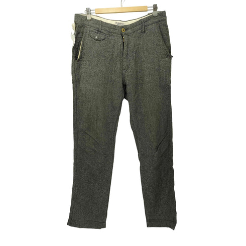 ショットブロス SCHOTT BROS. ヘリンボーン柄 リネン混 スラックス メンズ US:32-33