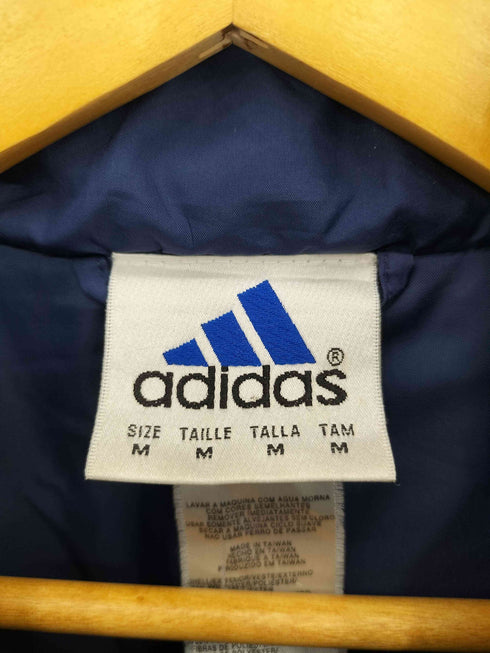 アディダス adidas 90-00s ロゴ刺繍 パデッドジャケット メンズ import:M