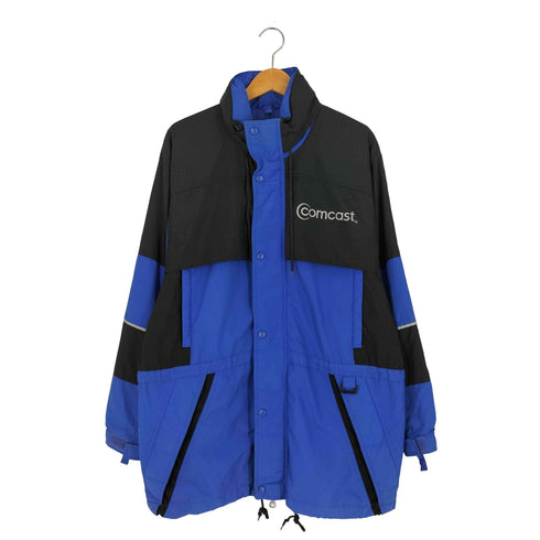 スポーツマスター SPORTSMASTER フード収納可 リフレクター 裾ドローコード ツートン 企業ロゴ ナイロンジャケット メンズ import:M