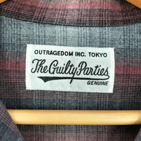ワコマリア WACKO MARIA 23AW OMBRE CHECK OPEN COLLAR SHIRT L/S レーヨン オープンカラー オンブレチェックシャツ メンズ JPN:L