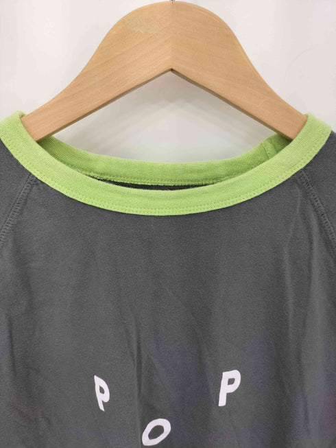 ポップトレーディングカンパニー POP TRADING COMPANY ロゴプリント リンガーTシャツ メンズ M