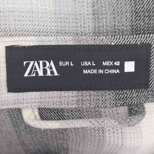ザラ ZARA チェック柄 L/S シャツ メンズ L