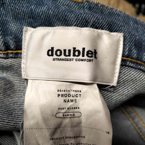 ダブレット doublet ストレートデニムパンツ メンズ