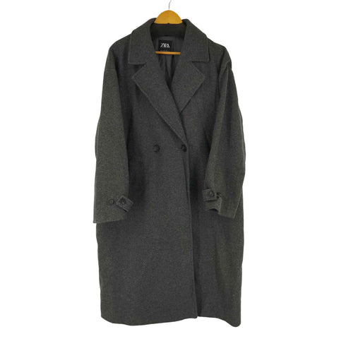 ザラ ZARA ダブルブレスト ロングコート レディース XL