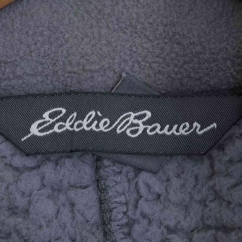 エディーバウアー Eddie Bauer ロゴ刺繍 4ポケット 切替 ブルジップ フリースジャケット メンズ import:L