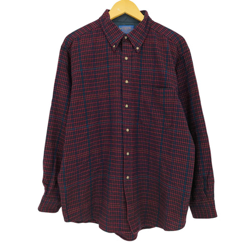 ペンドルトン PENDLETON 80s ウール チェック ボタンダウンシャツ メンズ import:L