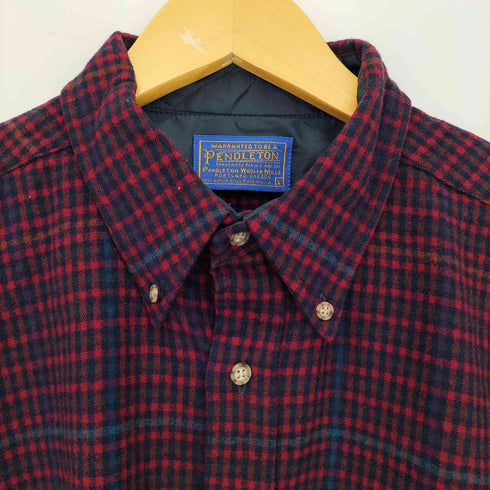 ペンドルトン PENDLETON 80s ウール チェック ボタンダウンシャツ メンズ import:L