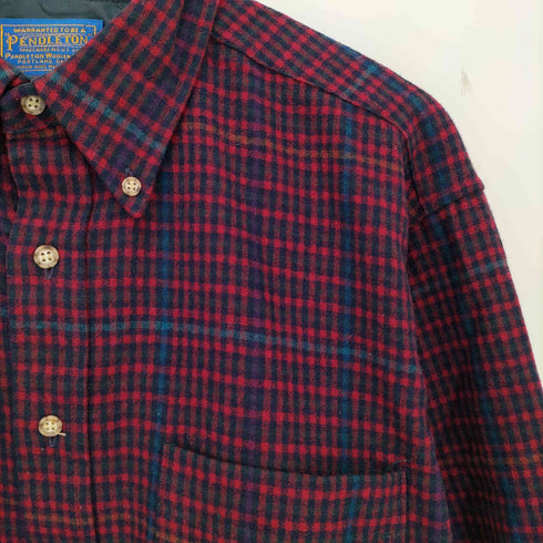 ペンドルトン PENDLETON 80s ウール チェック ボタンダウンシャツ メンズ import:L