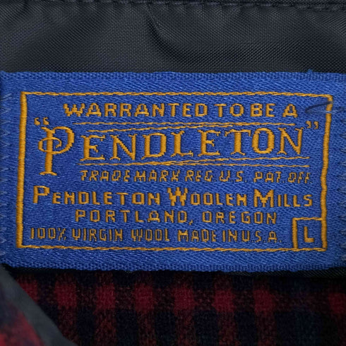 ペンドルトン PENDLETON 80s ウール チェック ボタンダウンシャツ メンズ import:L