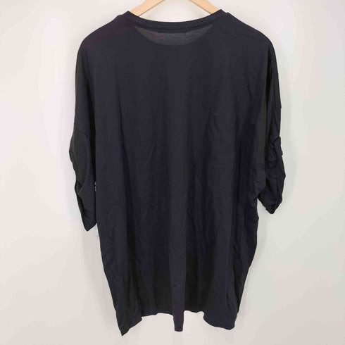 ミズイロインド mizuiro ind ロールアップ スリーブ ワイドTシャツ レディース