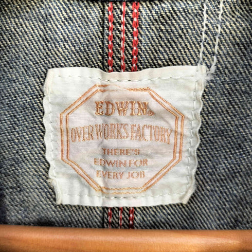 エドウィン EDWIN Over Works Factory ダメージ ペイント加工 デニム カバーオール メンズ 38