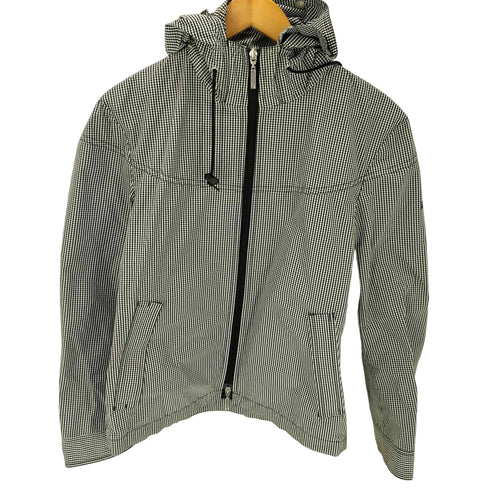 バーバリーブラックレーベル BURBERRY BLACK LABEL 裏地メッシュ ダブルジップ パッカブルフード ギンガムチェック マウンテン パーカー メンズ import:M