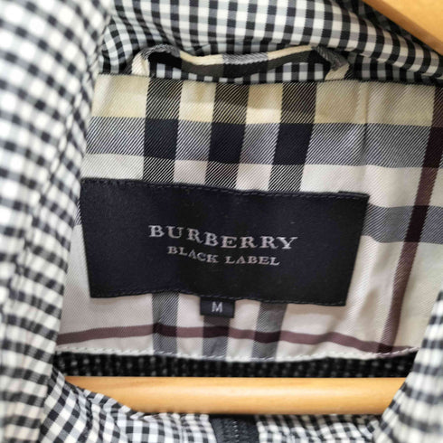 バーバリーブラックレーベル BURBERRY BLACK LABEL 裏地メッシュ ダブルジップ パッカブルフード ギンガムチェック マウンテン パーカー メンズ import:M